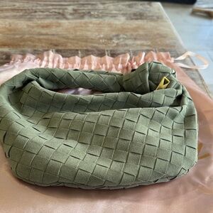 Green Woven Women's Bag